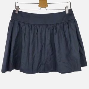 Bird by Juicy Couture Black Wool Blend Lined Ruched Mini Skirt Sz M